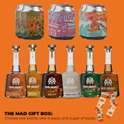 The Mad Gift Box – $99 (Bottle + Cans + Socks)